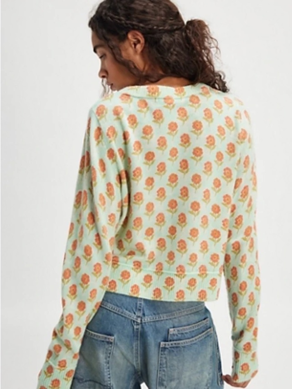 Nocturnal patterned cashmere cardi XS